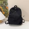 Pleated Nylon Backpack Large Capacity Student School Bag Casual Rucksack  Women
