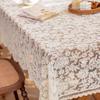 Lace Tablecloth, Polyester Rectangular High-end Romantic Lace Dining Tablecloth, Suitable for Weddings, Parties, Banquets or Coffee Table Decoration