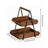 Two-Tier Countertop Storage Rack Easy to Clean Wood and Metal
