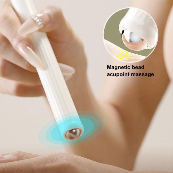 Yousheng Раздвижная чесалка для спины Портативная для труднодоступных мест Двусторонняя телескопическая ручка Чесалка для спины Магнитный роликовый массажер для акупунктурных точек