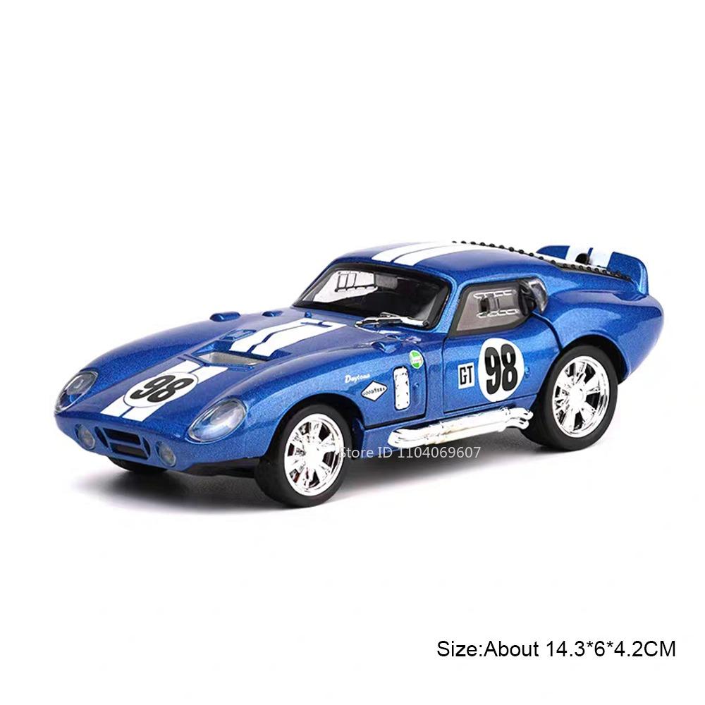 1:32 Scale Mustang Shelby Cobra Viper Model Toy Cars Alloy Diecast Sound Light Doors Opened Pull Back Ornament Vehicle Models