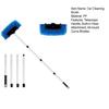 Car Cleaning Brush with Soft Synthetic Bristles Telescopic Handle Built-in Hose Attachment Car Wash Brush