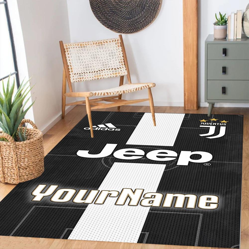 Juventus Customized Name Carpet Perfect for Dining Room Decorate room Hallway Foyer Antislip Carpet Office home decor Perfect Gift for Women/Men