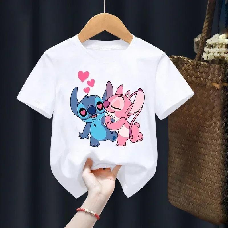 Disney Летняя футболка с принтом Стич Серия 'Полый' Футболка с коротким рукавом