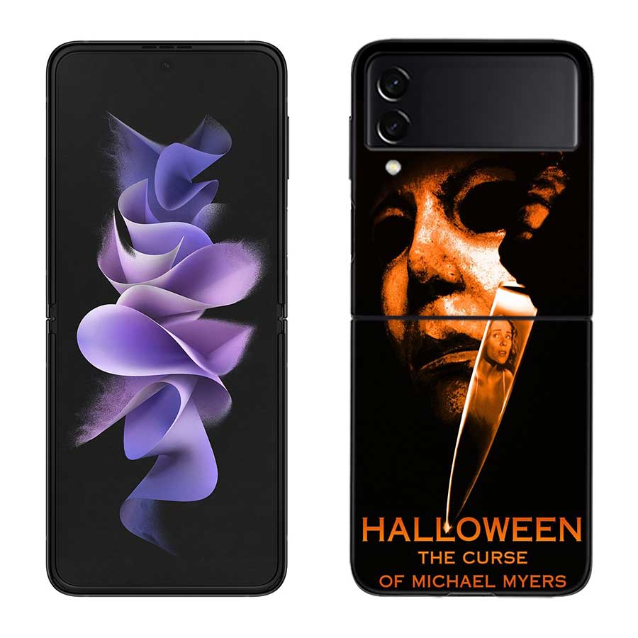 Хэллоуин Проклятие Майкла Майерса Фильм Ужасов Чехол для Samsung Galaxy Z Flip 6 Flip 5 4 3 5G Черный Чехол для Мобильного Телефона Samsu