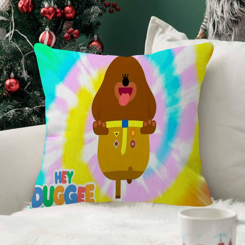 Hey Duggee Happy Birthday kids Print Throw Pillow Case Cushion Covers for Home Sofa Chair Decorative Pillowcases