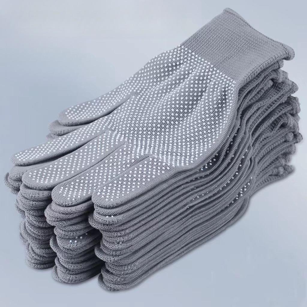 Nitrile Dot Grip Work Gloves - Anti-Slip, Abrasion Resistant for Driving, Handling, and Labor Protection, Unisex Thin Coated Gloves