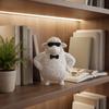 Милая Классная Фигурка Овцы 3D Печать Маленький Ягненок с Солнечными Очками и Галстуком-Бабочкой Новинка Животное Скульптура для Дома Офиса Декора Стола