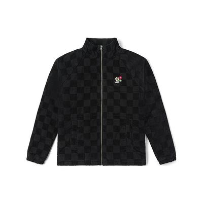 Куртка с застежкой-молнией и воротником-стойкой в шахматную клетку, женские куртки, черный цвет VN00044DY28