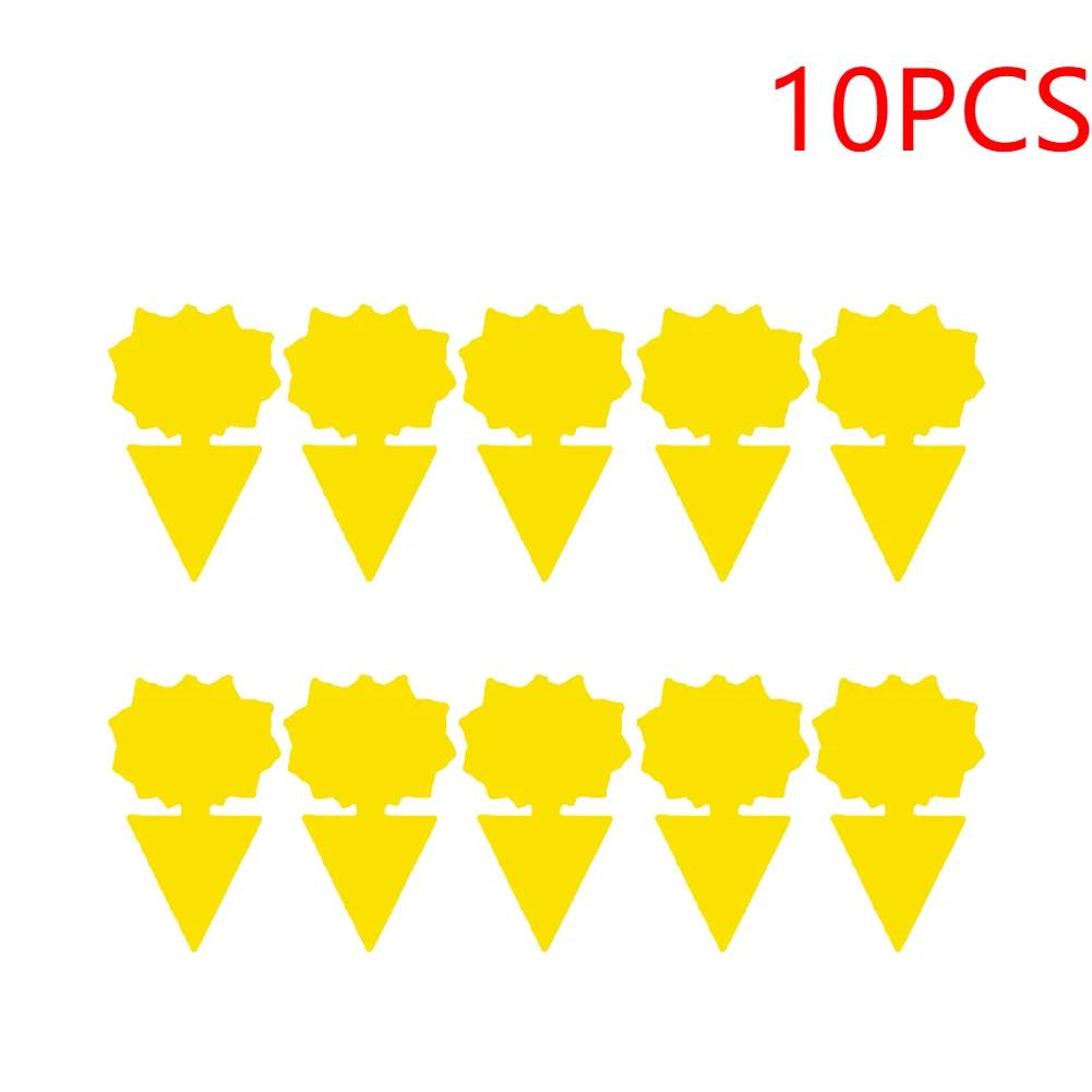 100-10pcs Dual-Sided Insect Mosquito Sticky Trap For Garden Insect Killer Whitefly Thrip Fruit Fly Gnat Waterproof Sticky Board