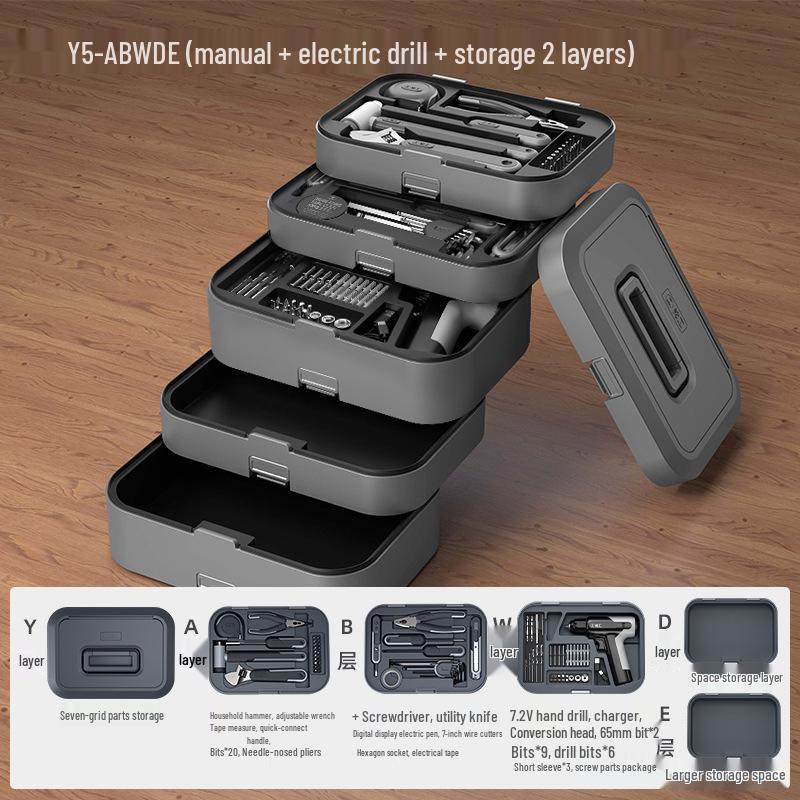 Многофункциональный набор инструментов «Зеленый Лес»: Полный набор для ремонта по дому и для электрика