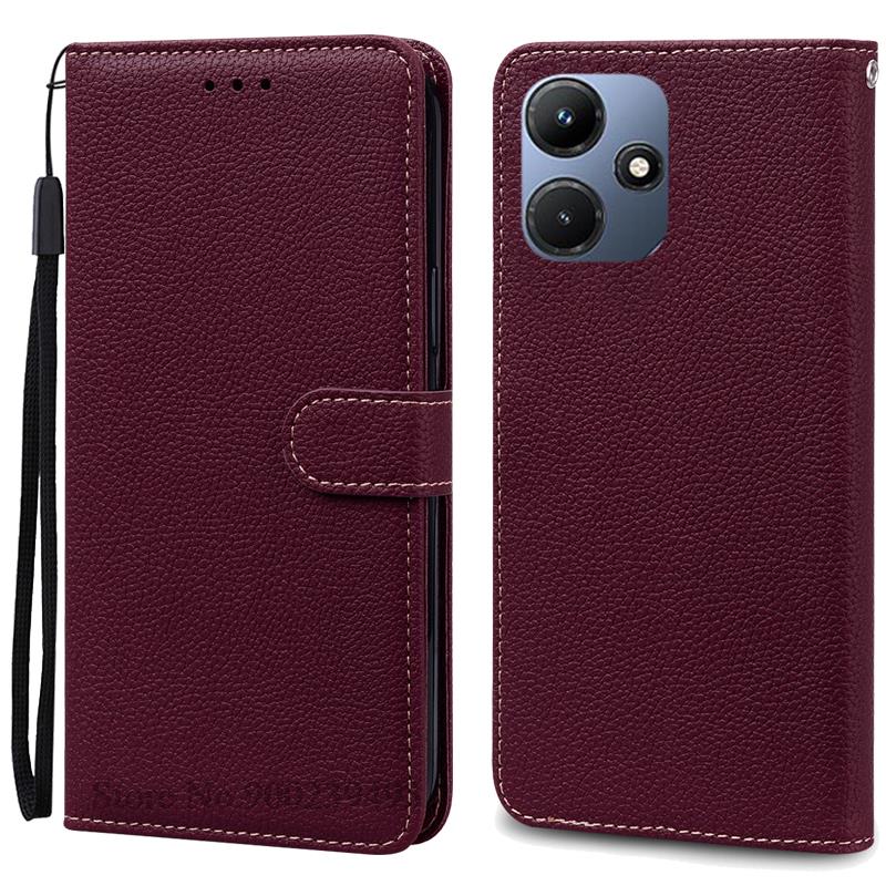 Для чехла Infinix Hot 30i Силиконовый кожаный чехол-книжка с кошельком для Infinix Hot 30i NFC X669 X669C X669D Чехол для телефона Обложка Coque Funda