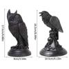 1Pc Halloween Owl Crow Candle Holder Candlestick Desktop Ornament Resin Home Decoration Craft Statue