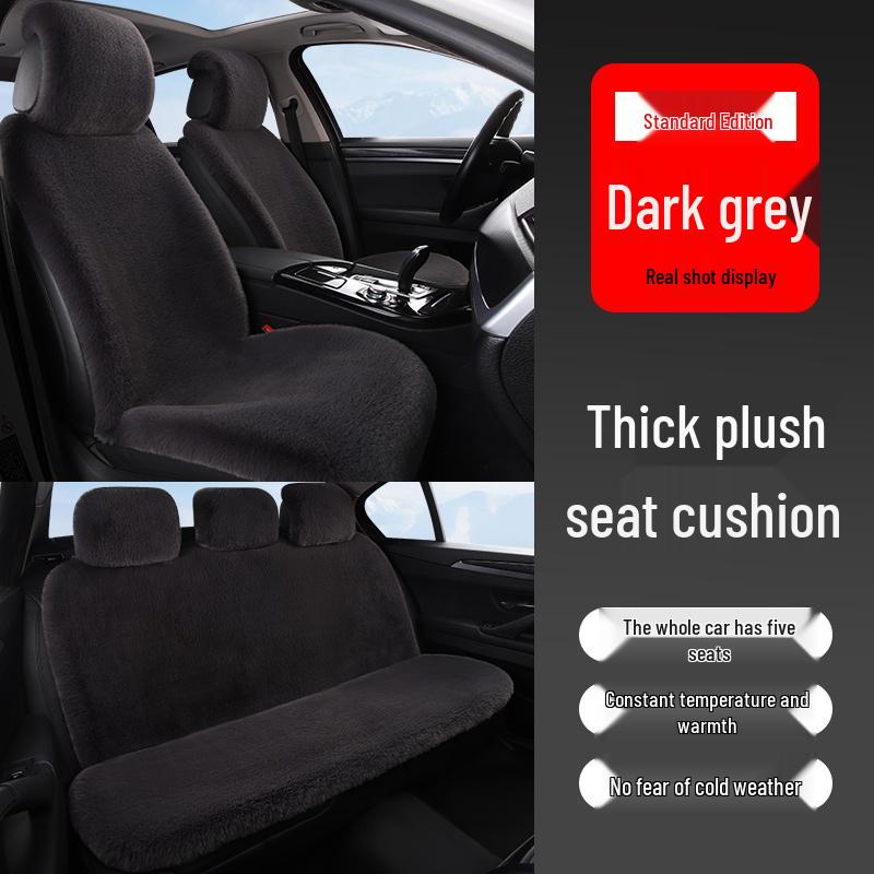 Универсальная плюшевая подушка на автомобильное сиденье: Толстый, Теплый Зимний Чехол из Кроличьего Меха