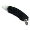 Lovetoy Korek Z Ogonem (Czarno-Biały) Gorgeous Metal Anal Tail ( Silver-Gładki )