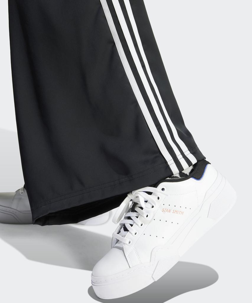 adidas Широкие атласные спортивные брюки - Черные:Белый / Iu2520