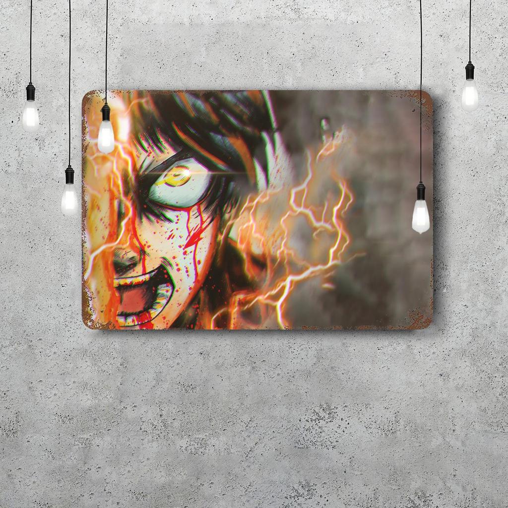 eren yeager Vintage Metal Tin Signs Posters Decor Retro Metal Plaque Wall Art Decor for Garage Bar