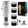 Rechargeable Professional Digital Display Metal Hair Clipper for Salons