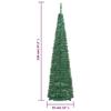 VidaXL Sapin de Noël Artificiel Escamotable 50 LED Vert, Arbre de Noël avec Lumières, Décoration de Fête Vacance Maison 357751
