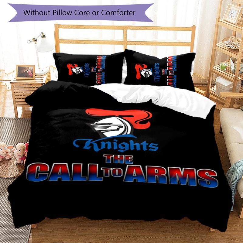 Knights  3pcs Bedding Set Duvet Cover Closure Includes 1 Duvet Cover & 2 Pillowcases for All Seasons Bedroom Home Dorm Decor