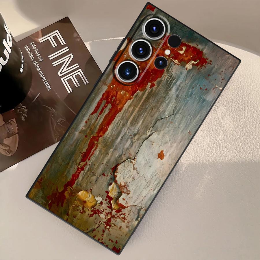Чехол Funda для телефона Samsung Galaxy S21 S25 Ultra S9 S20 S22 S23 FE S24 Plus Ретро Следы ржавчины