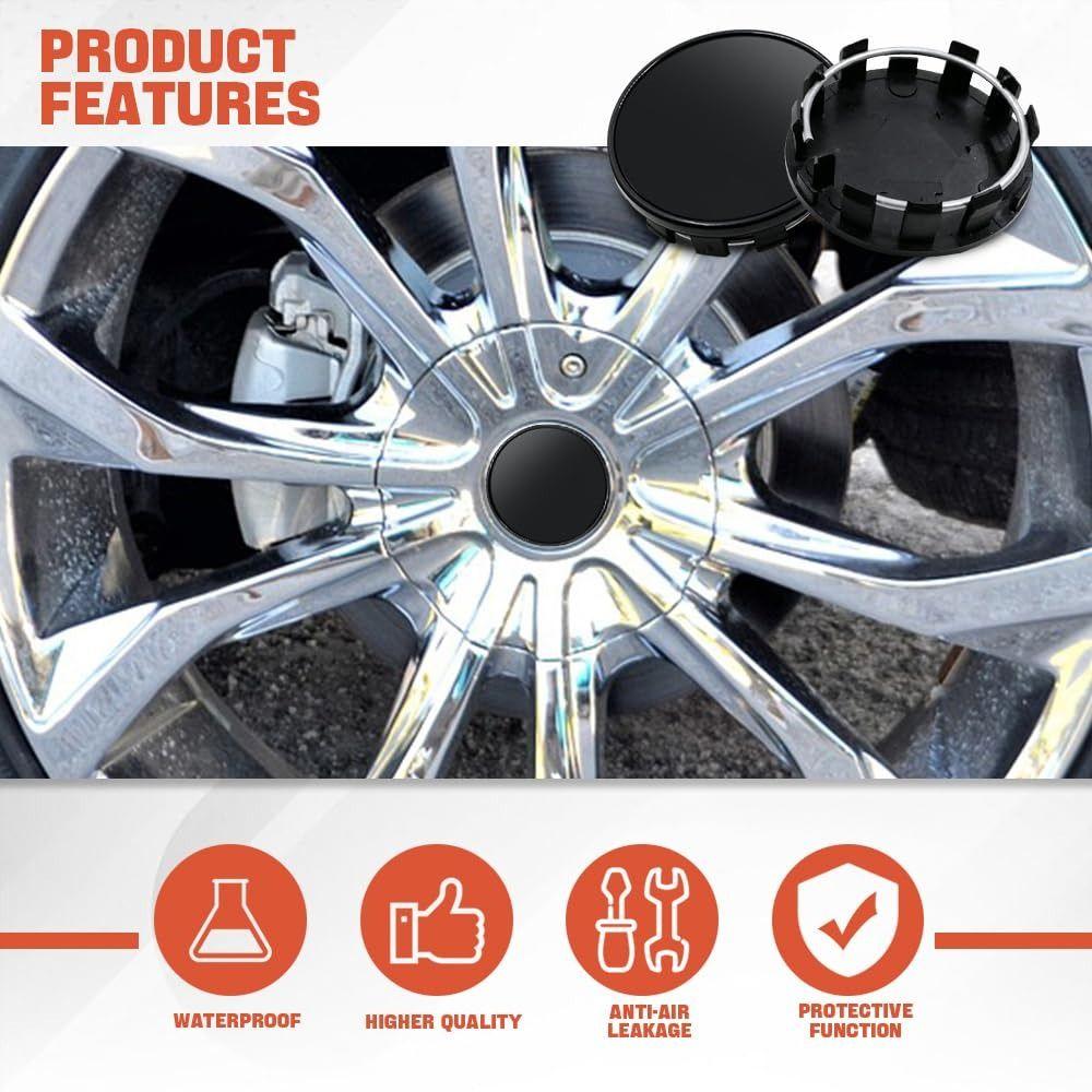 4Pcs Universal Rim Hub Caps Dust-proof Wheel Badge Covers Wheel Center Caps  Auto Accessories