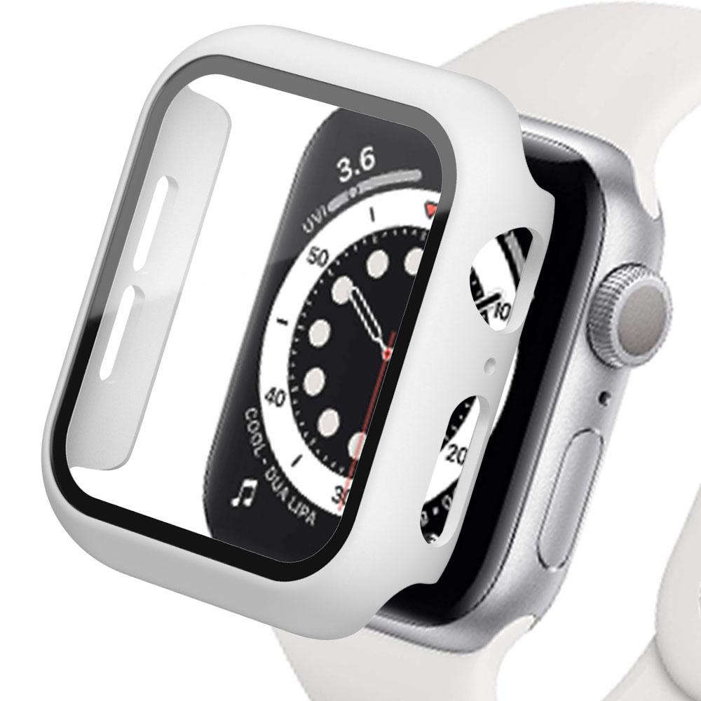 Стекло+Чехол Для Apple Watch корпус 45мм 41мм 44мм 40мм 42мм 38мм ремешок Аксессуар Защитное стекло iwatch серия 5 4 6 SE 3 7 8 9