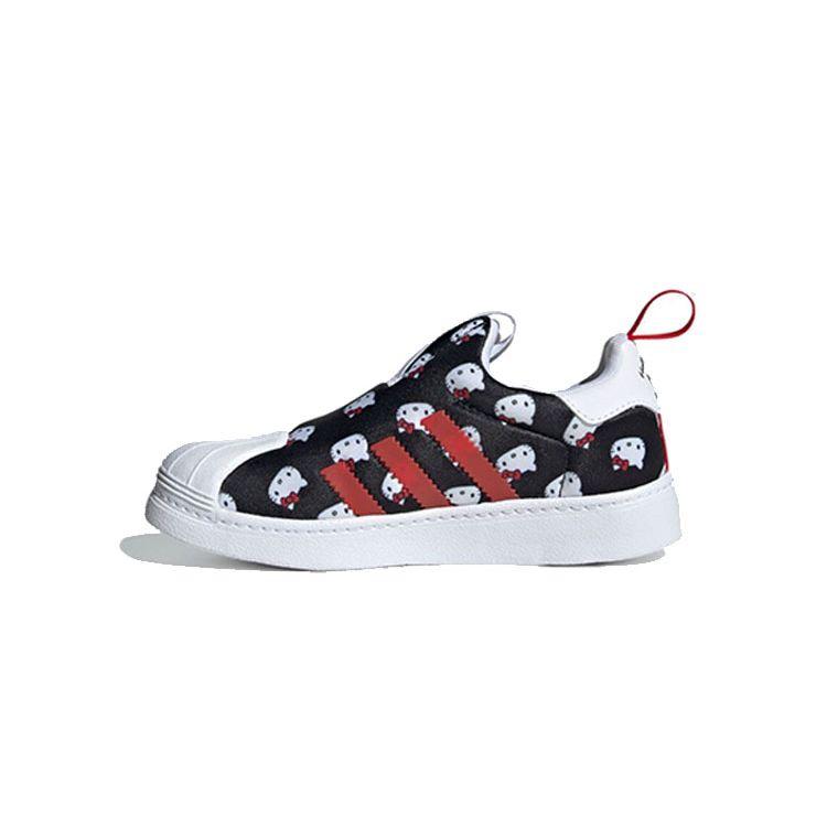 Кроссовки Hello Kitty x adidas Superstar 360 J с принтом по всей поверхности для детей, черные/облачно-белые/основной черный GY9212