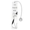 1 шт. Закладка для книг из нержавеющей стали в виде кошки, дизайн с машущей лапкой и вдохновляющей цитатой, идеальный подарок для читателей и любителей кошек, прочная