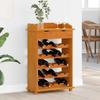 Wine Rack Brown 58 x 28 x 90 cm Solid Pine Wood