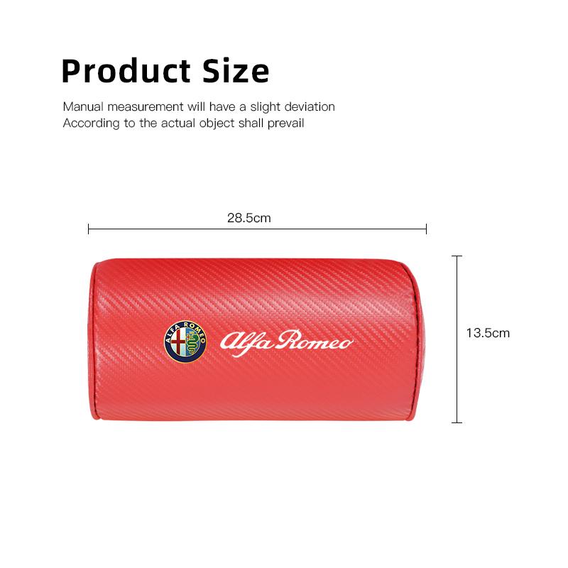 S-Class Carbon fiber Car Headrest Auto Seat Head Neck Rest Pillow Accessories For Alfa Romeo 156 159 147 4C 8C 166 Giulia Mito cxa532