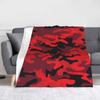 Camo Camouflage Flannel Throw Blankets Sea Texture Blanket for Bed Outdoor Lightweight Thin Plush Thin Quilt