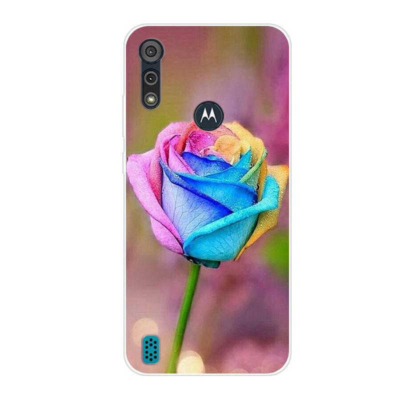 For Motorola Moto E6S 2020 Case Shockproof Soft Silicone TPU Back Cover For Moto E6S 2020 E6i Phone Cases E 6S Case Cute Cartoon