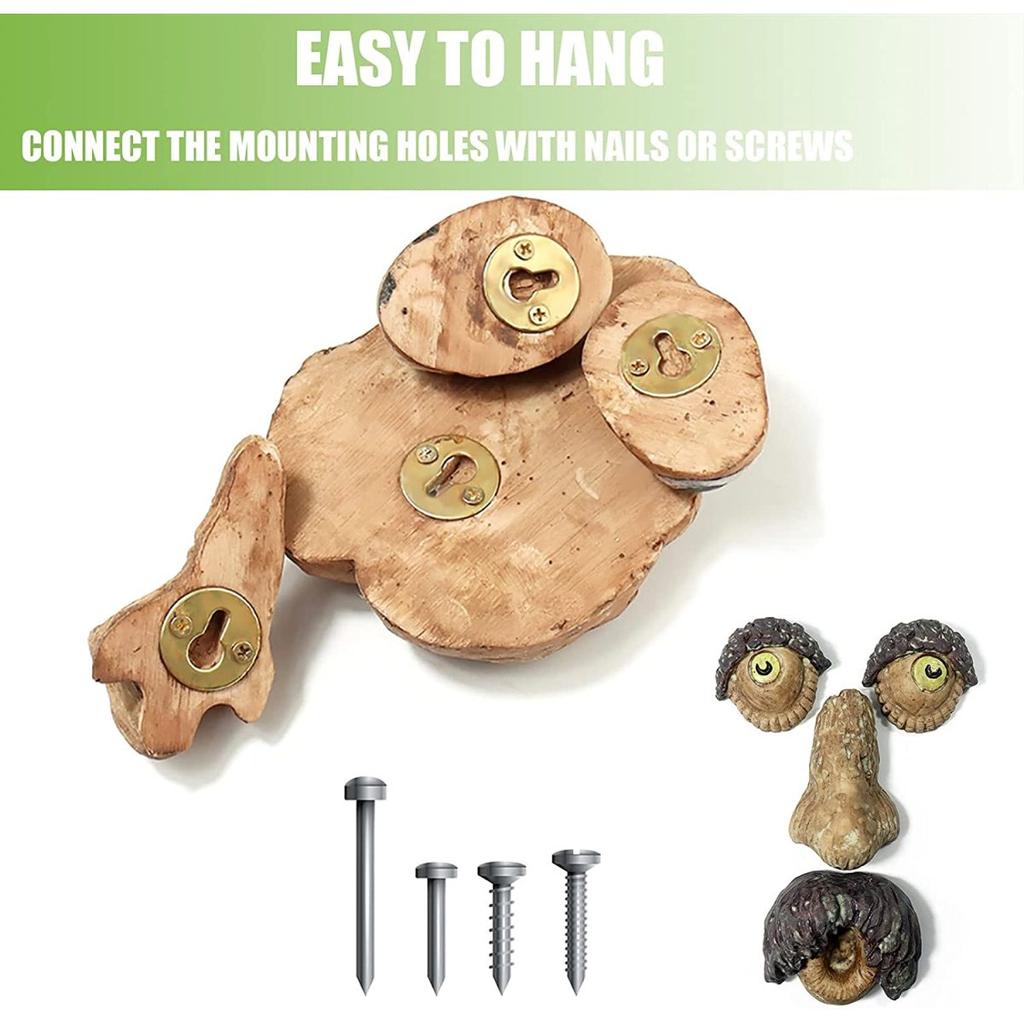 Декор в виде лица дерева на открытом воздухе, садовые статуи в виде лица дерева светятся в темноте для декора садового двора