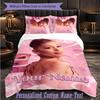 Personalized 3Pcs Bedding SetAriana Grande Custom Text Duvet Cover Pillowcase Set Bedroom Gift