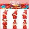 2023 New Year Chinese Style Red Rabbit Mascot Soft Plush Toy Doll Gift