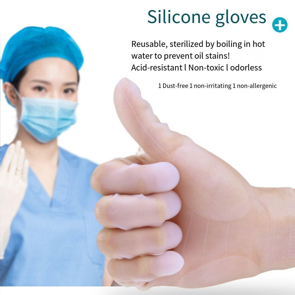 1Pair Waterproof Moisturizing Gloves Reusable Dishwashing Gloves Cleaning Gloves Exfoliating