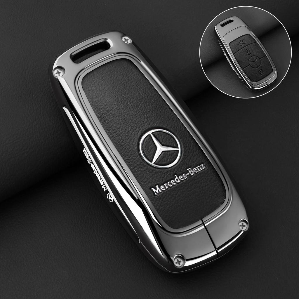 GLC GLB Zinc Alloy Leather Car Remote Key Case Cover For Mercedes Benz A C E S G Class GLC CLE CLA GLB GLS W177 W205 W213 W222