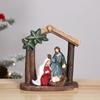 Cartoon Christmas Manger Ornaments Classic Jesus Christ Figurine Holy Family Figurine  Desktop