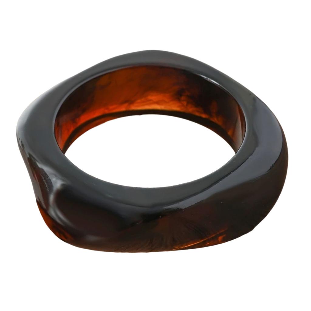 Colorful Resin Bangle Bracelets Wide Geometric Irregular Bangle Vintage Jewelry Artistic Fashion Accessory for Women