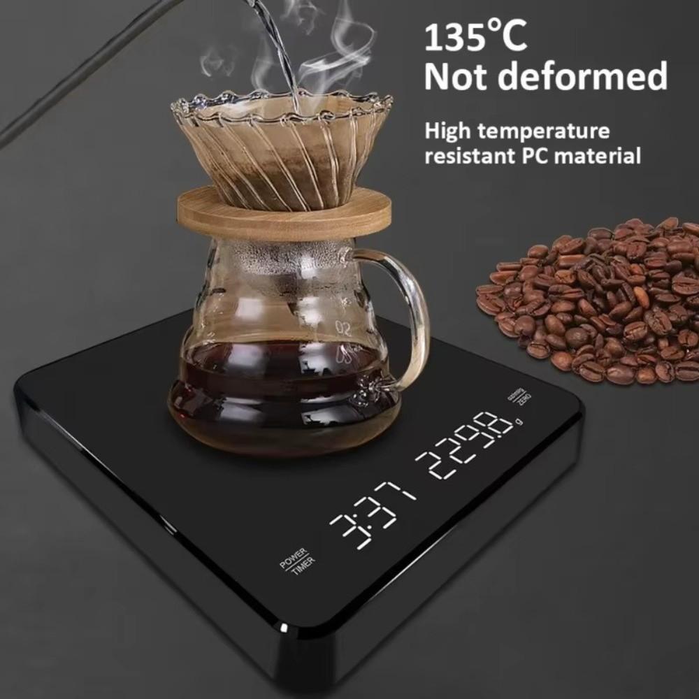 Auto Power Off Pour Over Drip Scale LED Screen High Precision Scale Home Kitchen