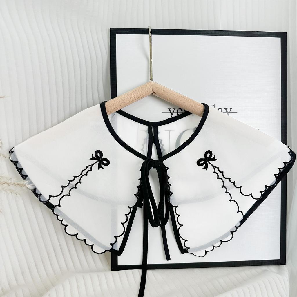 False Collar Detachable Blouses False Collar Half Shirts Collar Little Shawl Top Elegant for Womens Girls