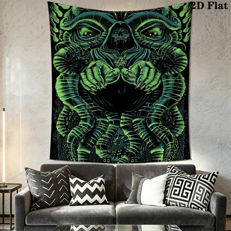 The Cultist of Cthulhu Pattern Home Decor Tapestry, Wall Hanging, Decorative RV Wall Cloth.MGT0918417