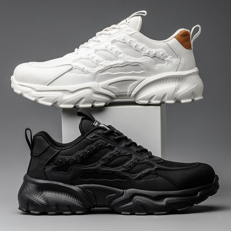 Black White Safety Shoes Men Steel Toe Boots Work Sneakers Anti Smash Anti Puncture Indestructible Shoes Sport Men Protective Shoes