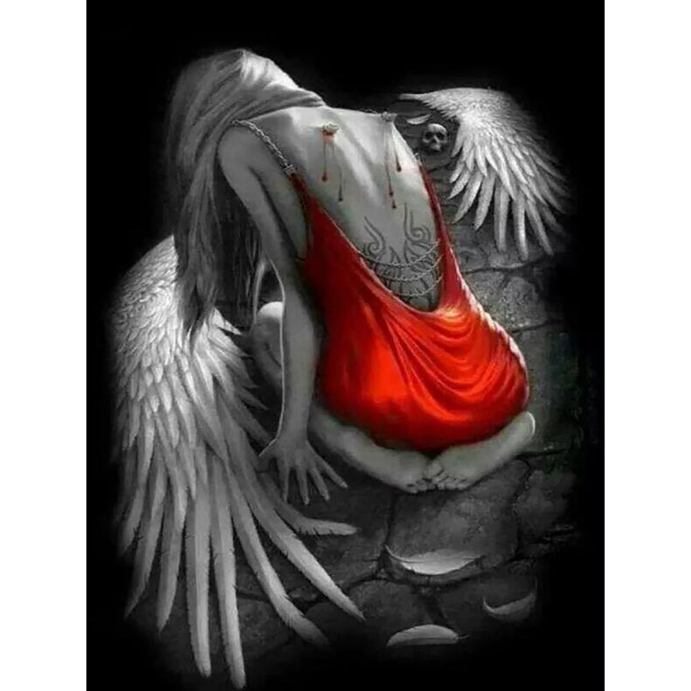 5D DIY Алмазная картина Вышивка крестиком Ангел Алмазная вышивка Портрет Мозаика Картина Rhinestone House Decor