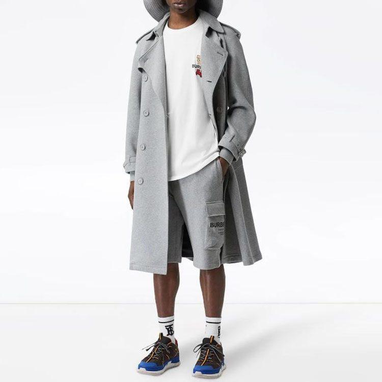 Burberry Унисекс Футболка с монограммой Белая 80174961
