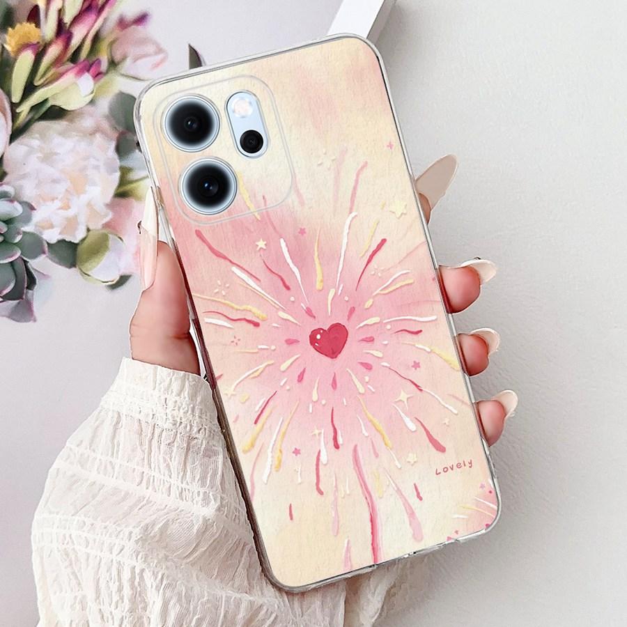 Чехол для телефона OPPO Reno14 F 5G Capa Мягкий силикон Новый цветочный Защитная задняя крышка Для Oppo Reno 14F 14 F CPH2743 Fundas Coque