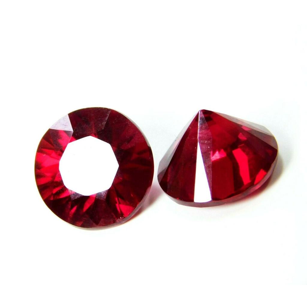 Natural Red Ruby Loose Gemstone 14.50 ct Round Cut Bloody for Jewelry Making and Gem Collections