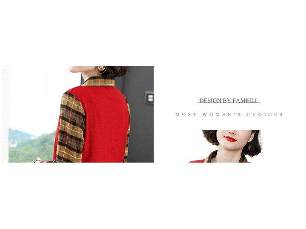 Женская клетчатая футболка-поло большого размера с пэчворком, универсальная база под одежду с эффектом двойки, с длинным рукавом, идеально подходит для осени и для мам.