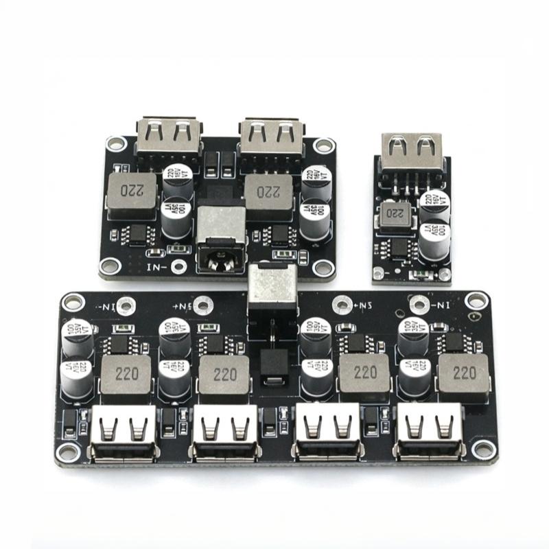 USB QC3.0 USB DC-DC Преобразователь Зарядка Понижающий Модуль 12В 24В На Быстрое Быстрое Зарядное Устройство Печатная Плата 5В